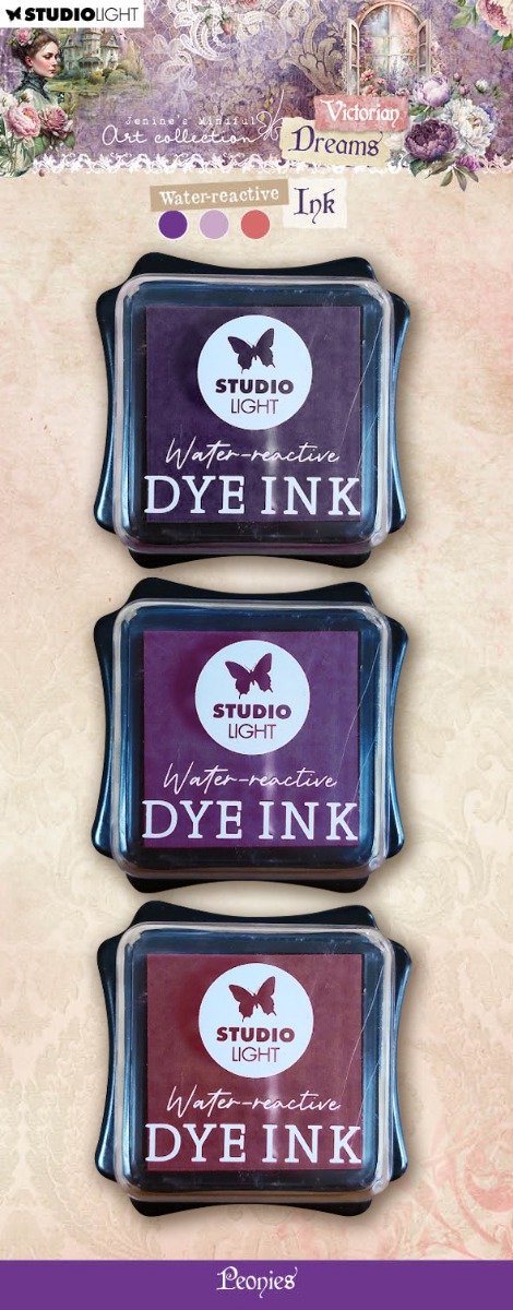JMA Water-reactive Ink Pads Peonies (purples and pink) Victorian Dreams nr.26